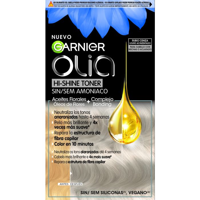 GARNIER OLIA neutralizador tono sin amoniaco cabello mechas-aclarado #rubio ceniza 1 u