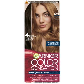 GARNIER COLOR SENSATION luminous blonde dye without fading for dark hair #Louro Café 5 u