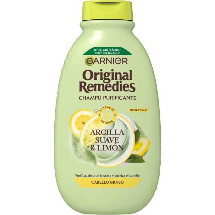 GARNIER ORIGINAL REMEDIES gentle clay and lemon shampoo 400 ml