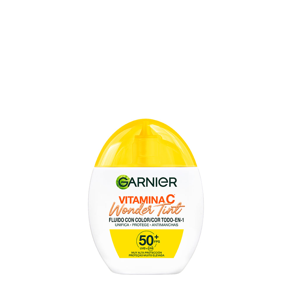 GARNIER VITAMINA C WONDER TINT fluido con color SPF50+ #medio 40 ml