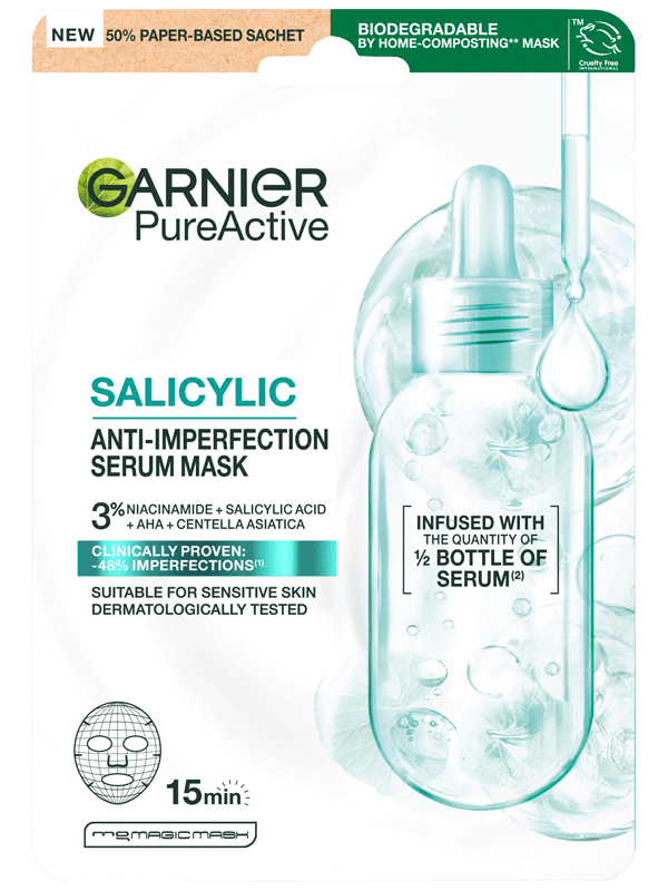 GARNIER PURE ACTIVE SALICYLIC anti-blemish serum mask 1 u