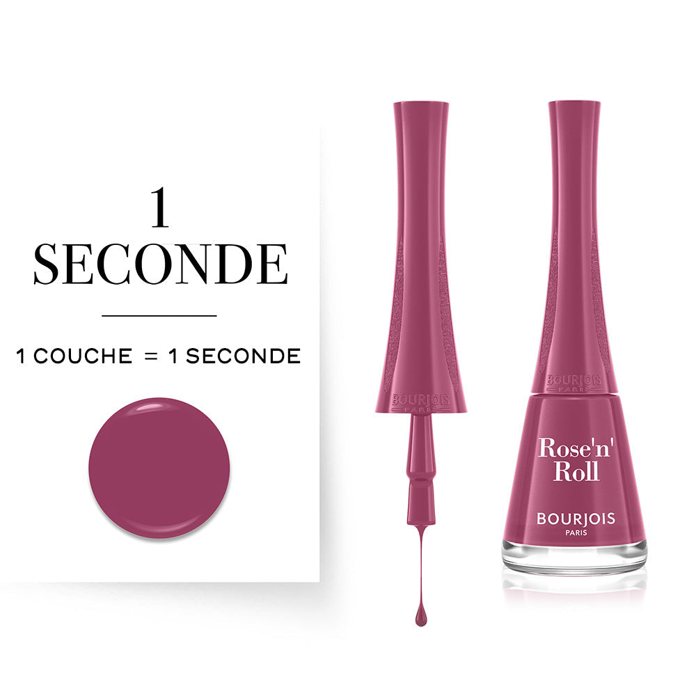 BOURJOIS 1 SECONDE nail polish #048-rose'n'roll 9 ml