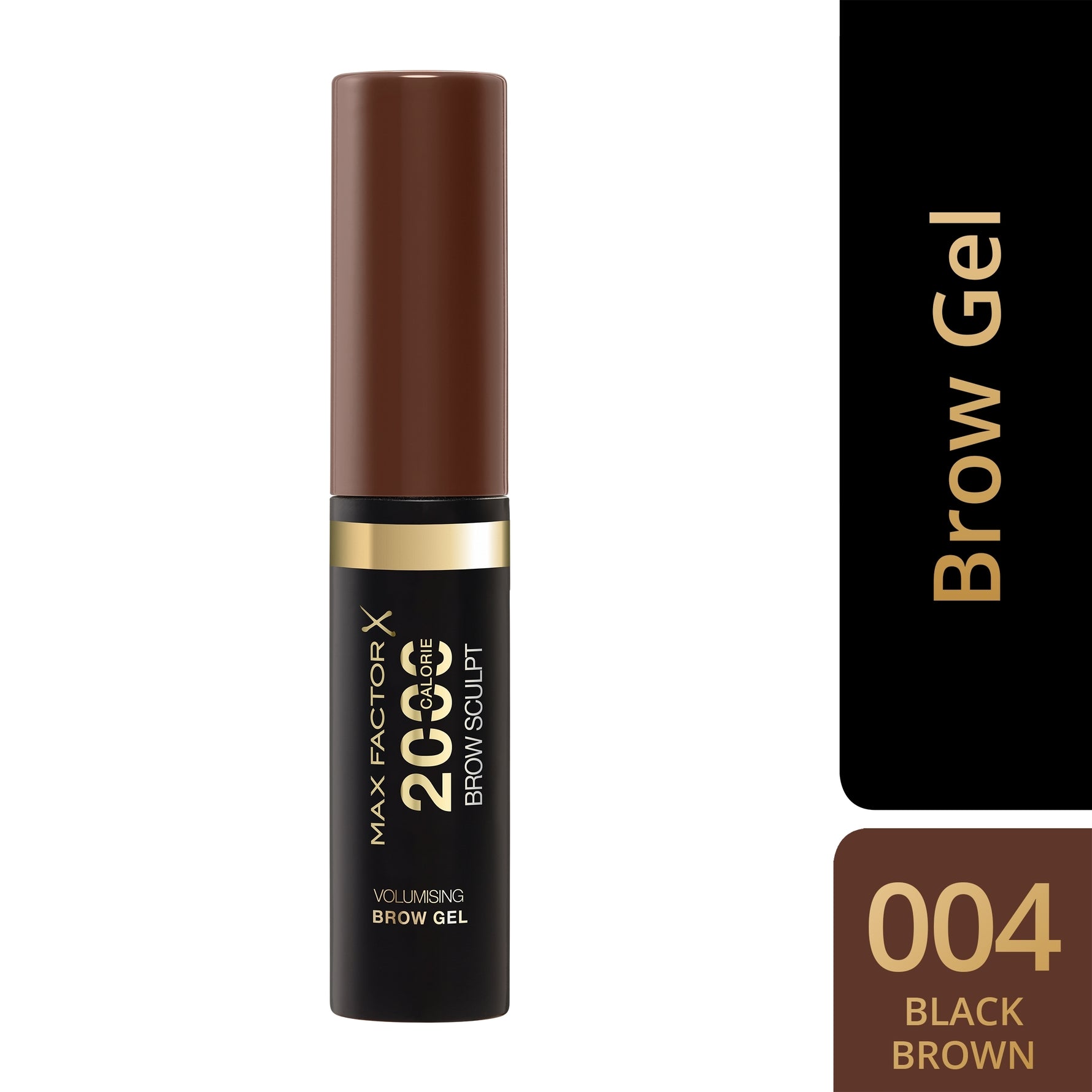 MAX FACTOR 2000 CALORIE volumising brow gel #004-Black Brown 4.5ml