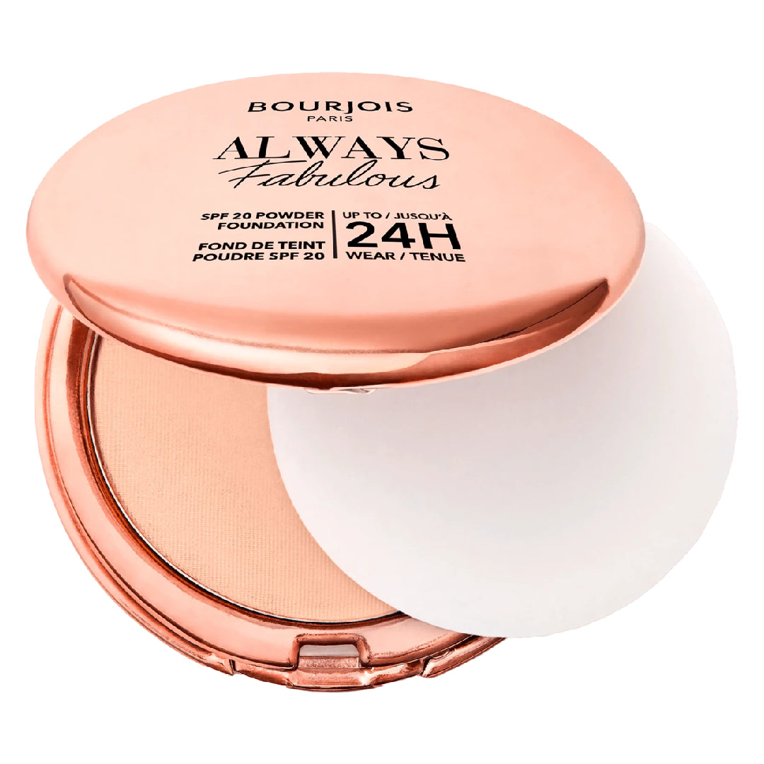 BOURJOIS ALWAYS FABULOUS powder makeup base SPF20 #125-Ivory 7 gr
