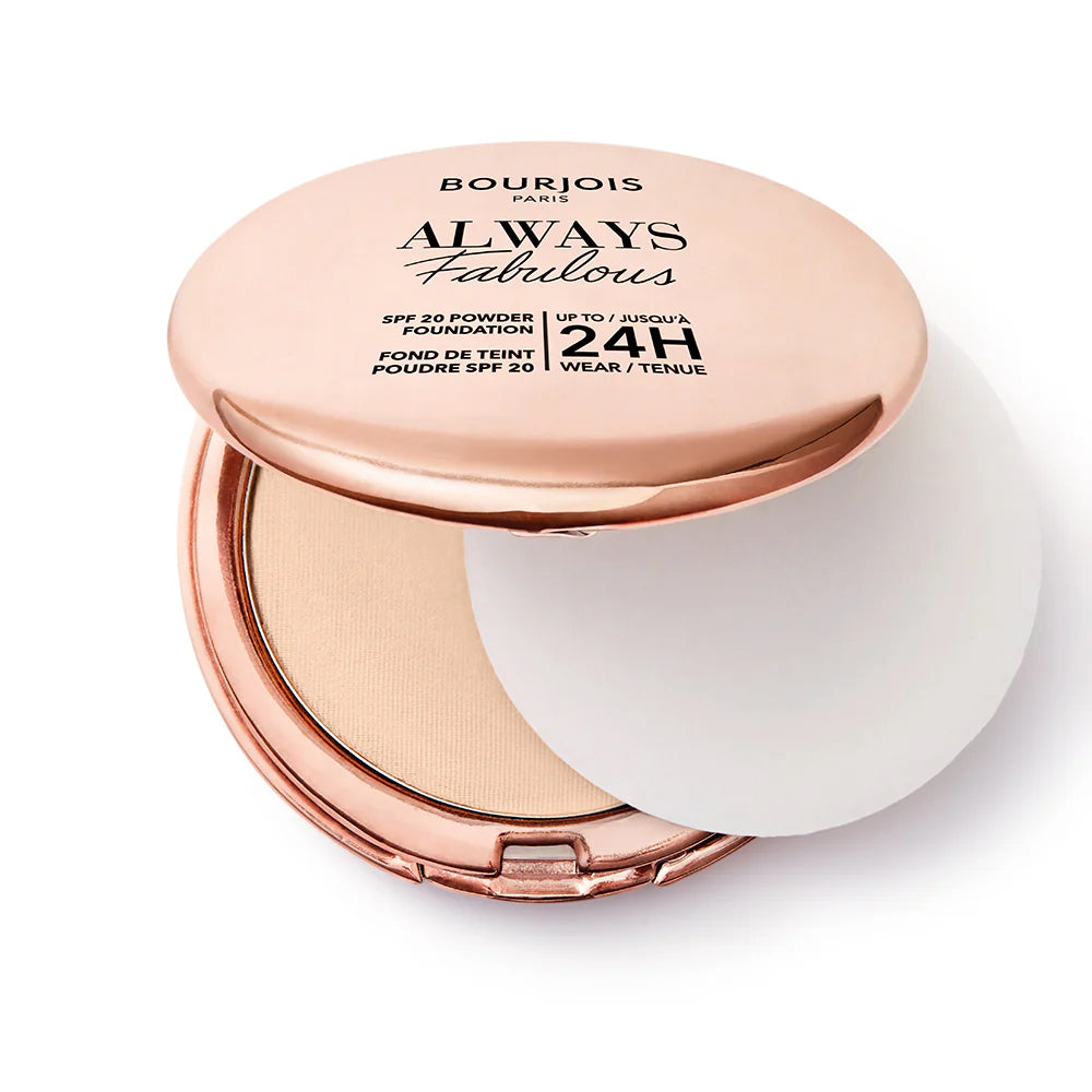 BOURJOIS ALWAYS FABULOUS powder makeup base SPF20 #125-Ivory 7 gr
