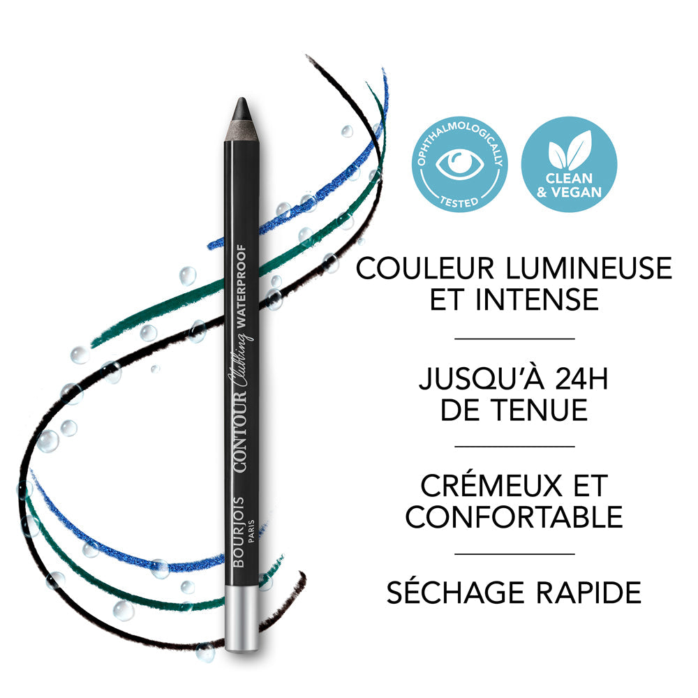 BOURJOIS CONTOUR CLUBBING waterprof eyeliner #055-Ultra Black Glitter 1.2 gr