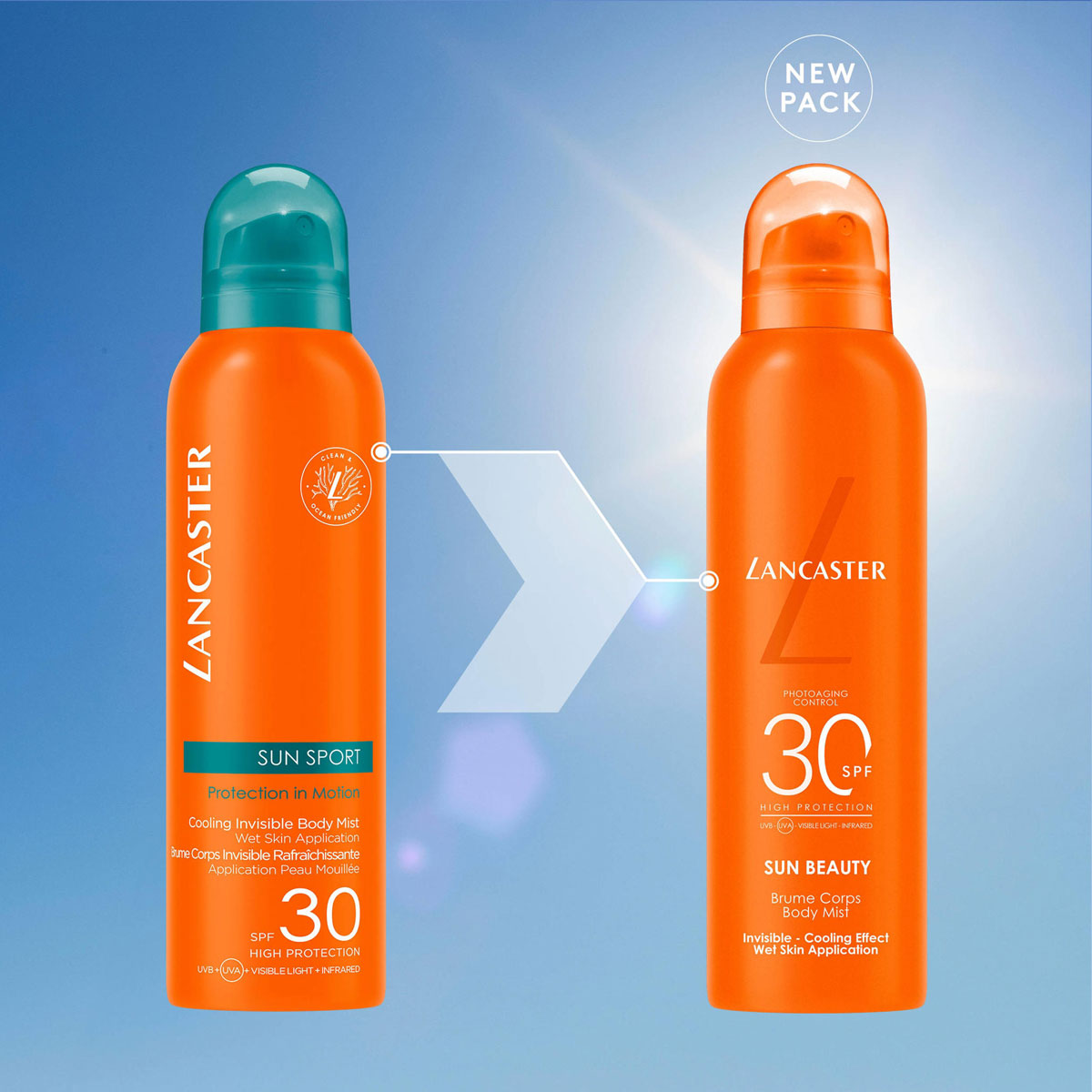 LANCASTER SUN SPORT Invisible Refreshing Mist SPF 30 200 ml
