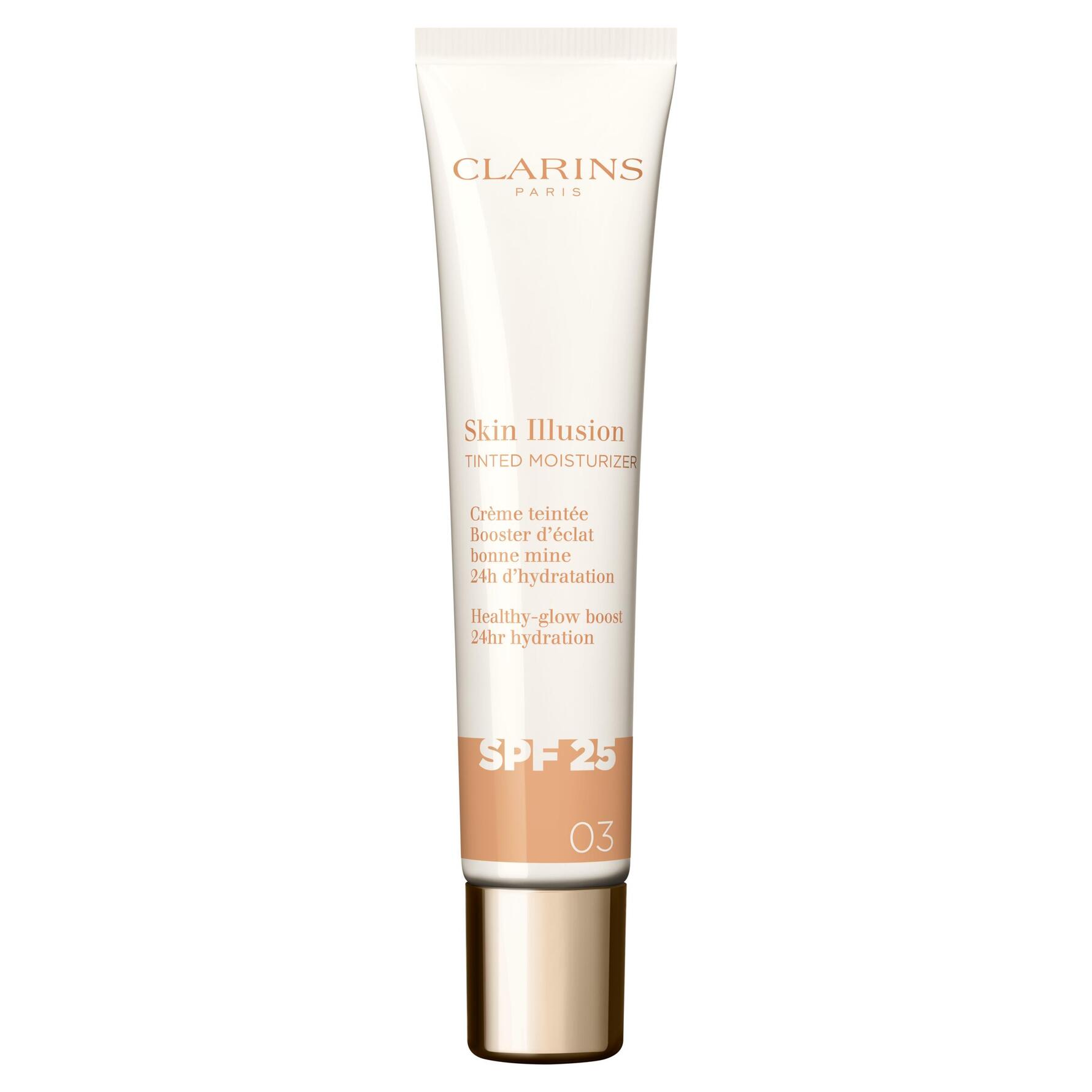 CLARINS SKIN ILLUSION TINTED MOISTURIZER anti-aging treatment with glow effect SPF 25 #03 40 ml