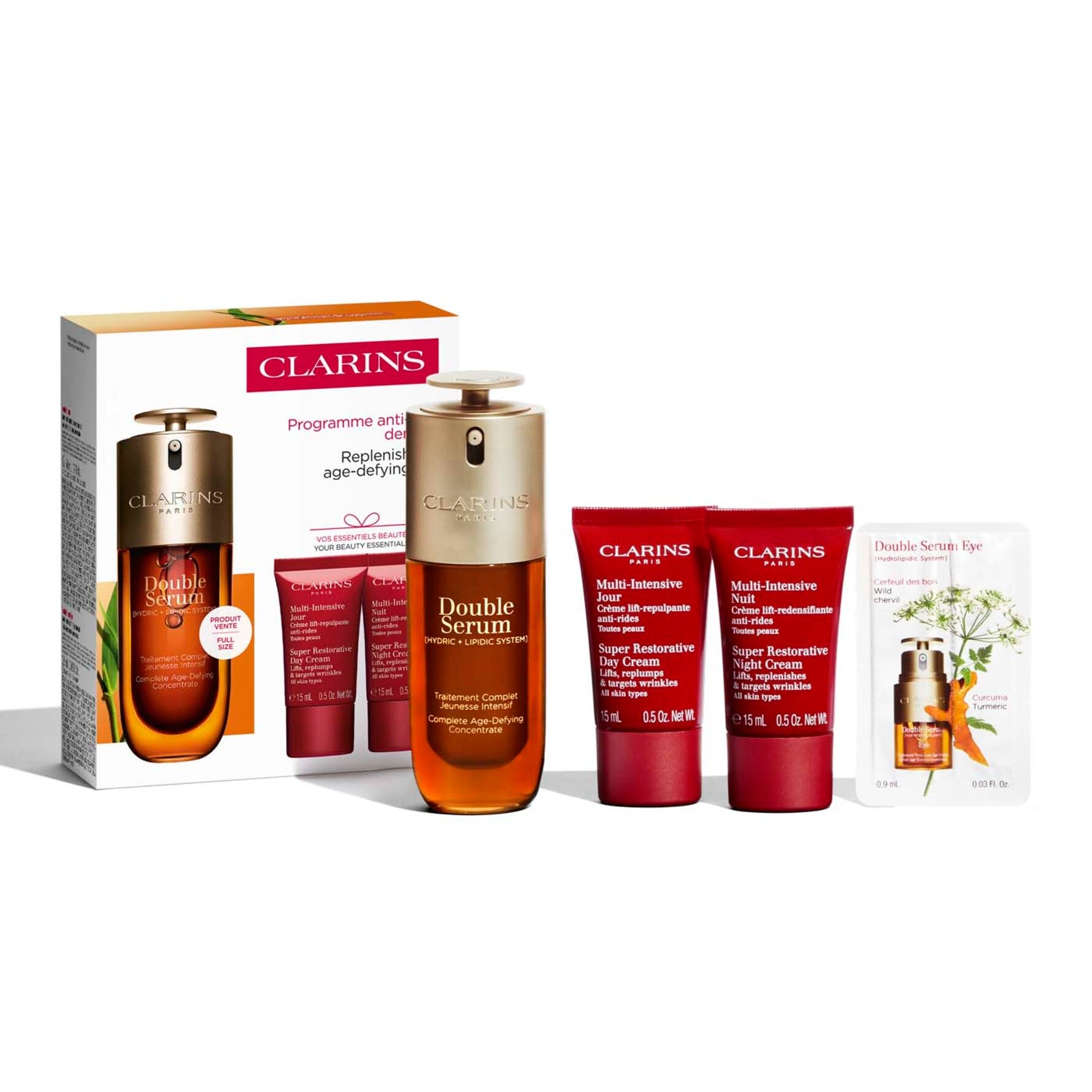 CLARINS DOUBLE SERUM CASE 4 pcs