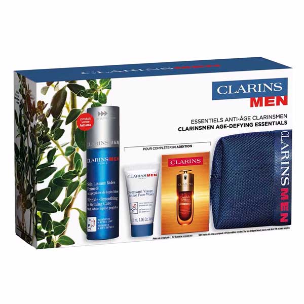 CLARINS MEN GEL CREAM ANTI-AGING AND FIRMING 4 pc SET
