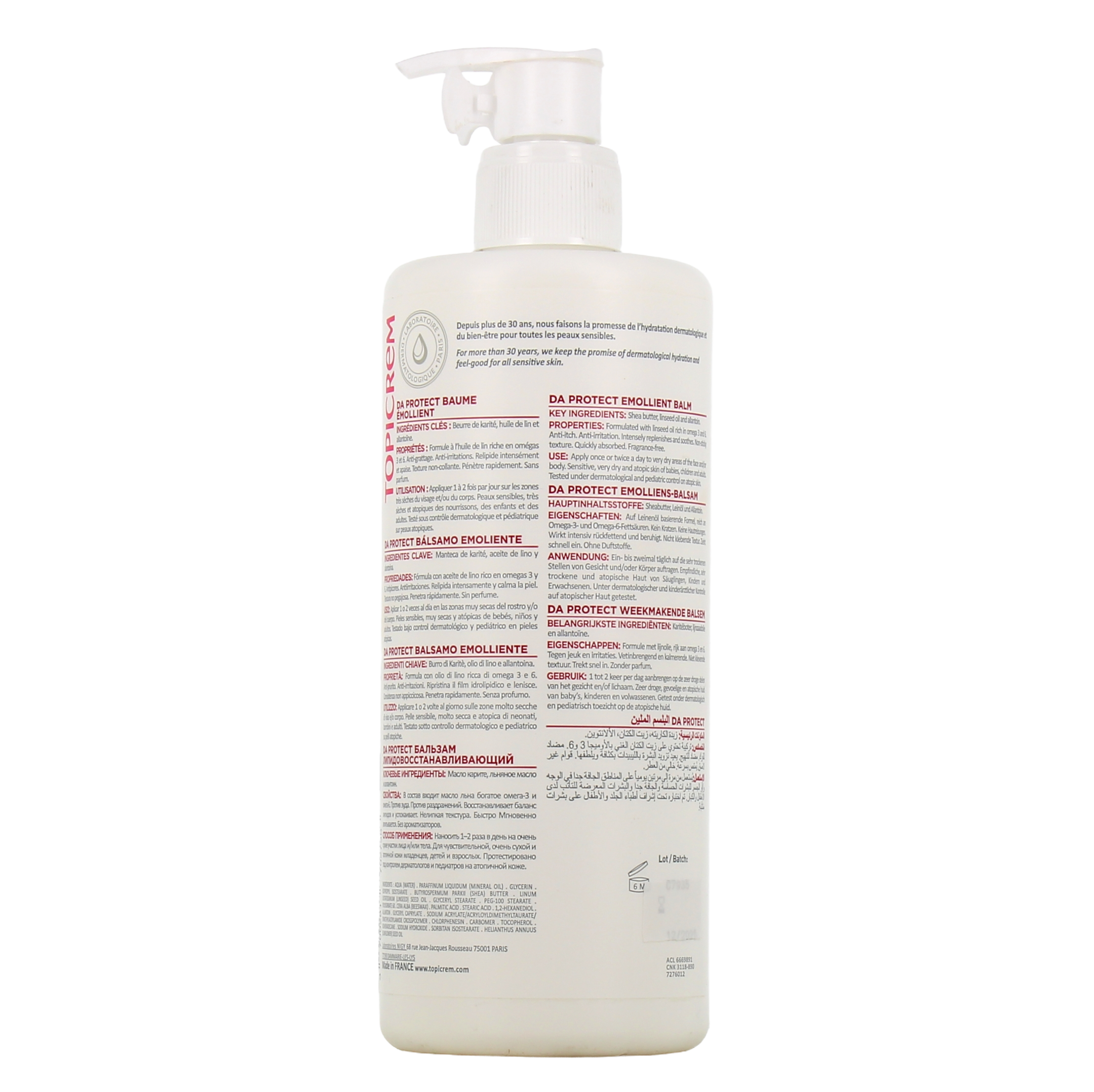 TOPICREM DA emollient balm pack 2 x 500 ml