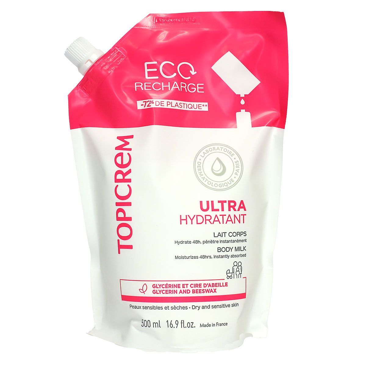 TOPICREM UH ultra moisturizing body milk refill 500 ml