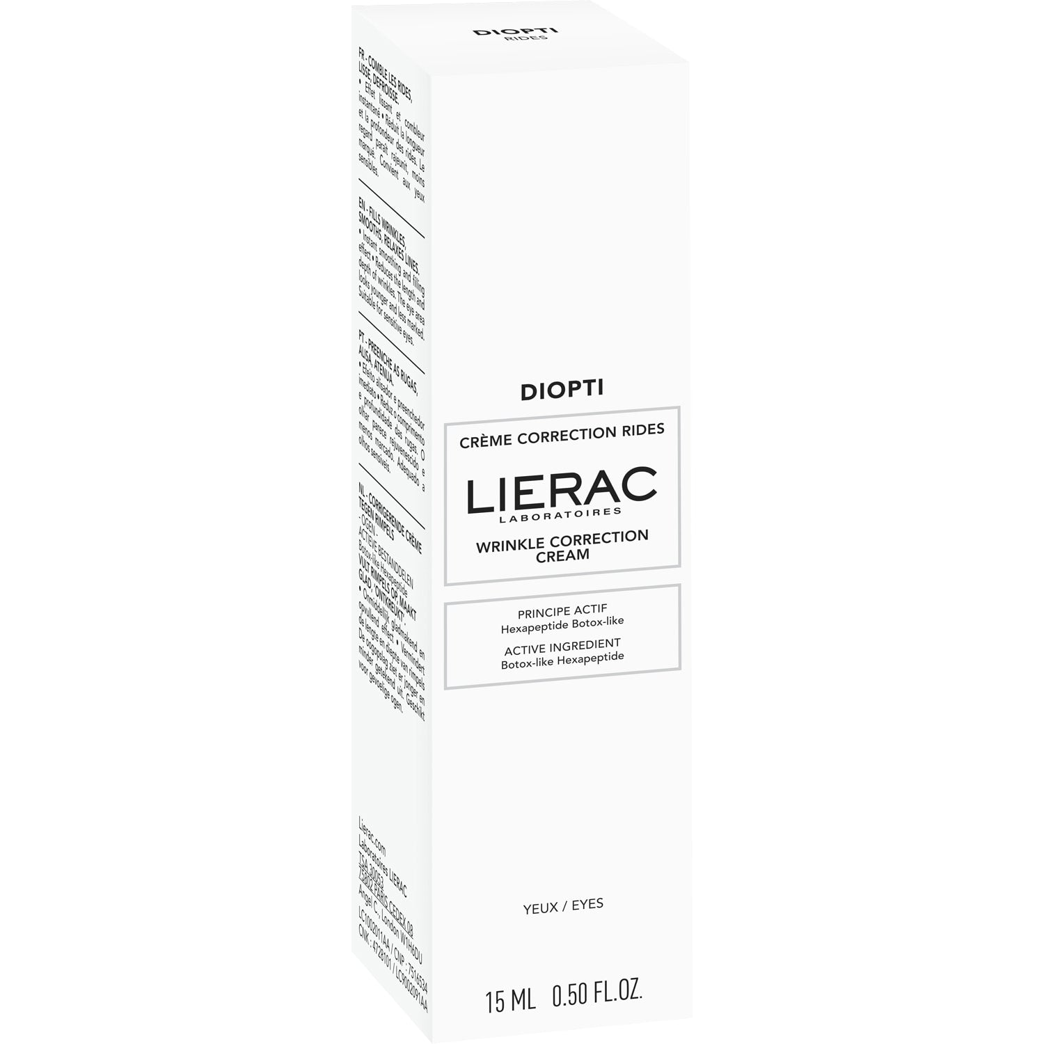 LIERAC DIOPTI eye contour cream wrinkle correction 15 ml