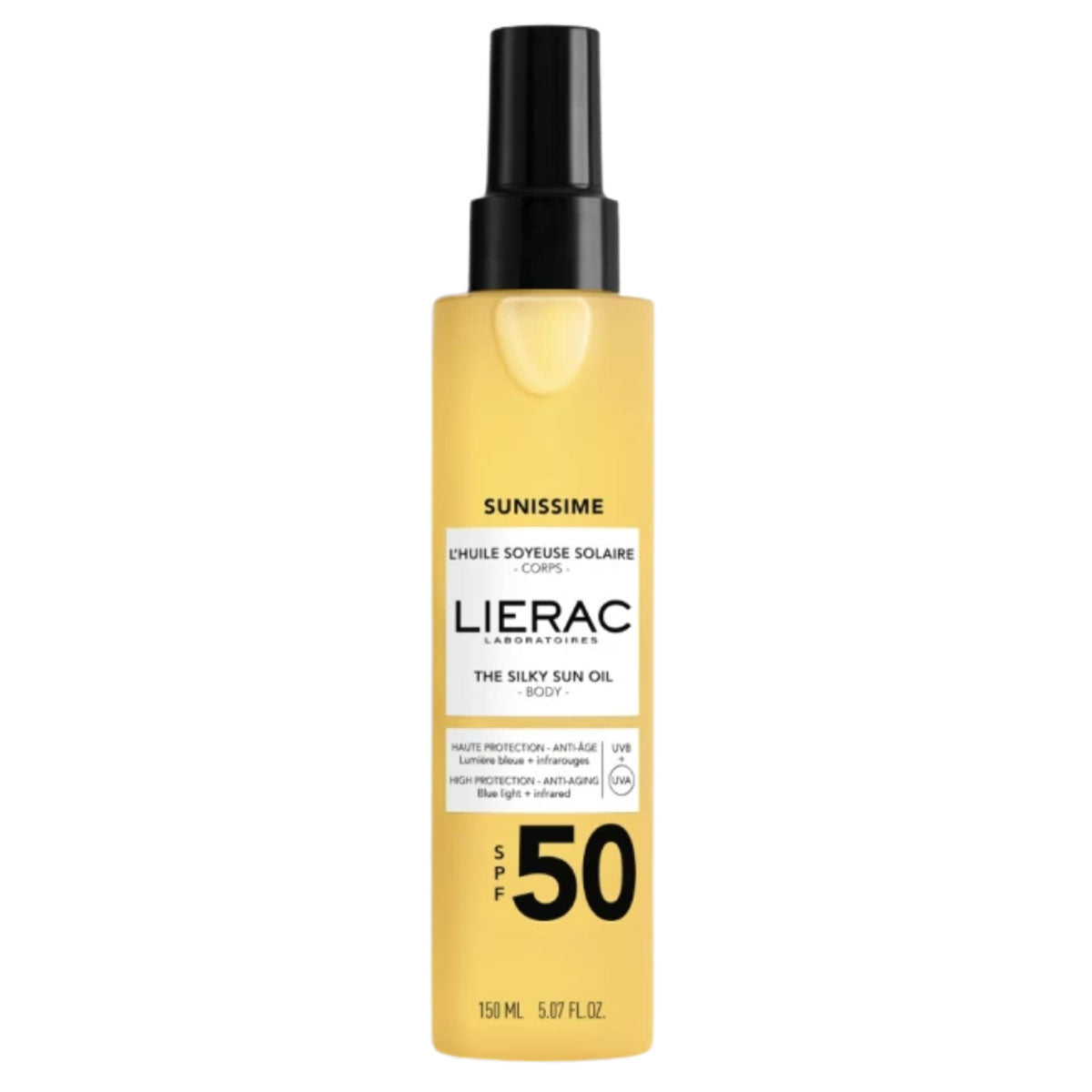 LIERAC SUNISSIME silky sun oil SPF50 150 ml