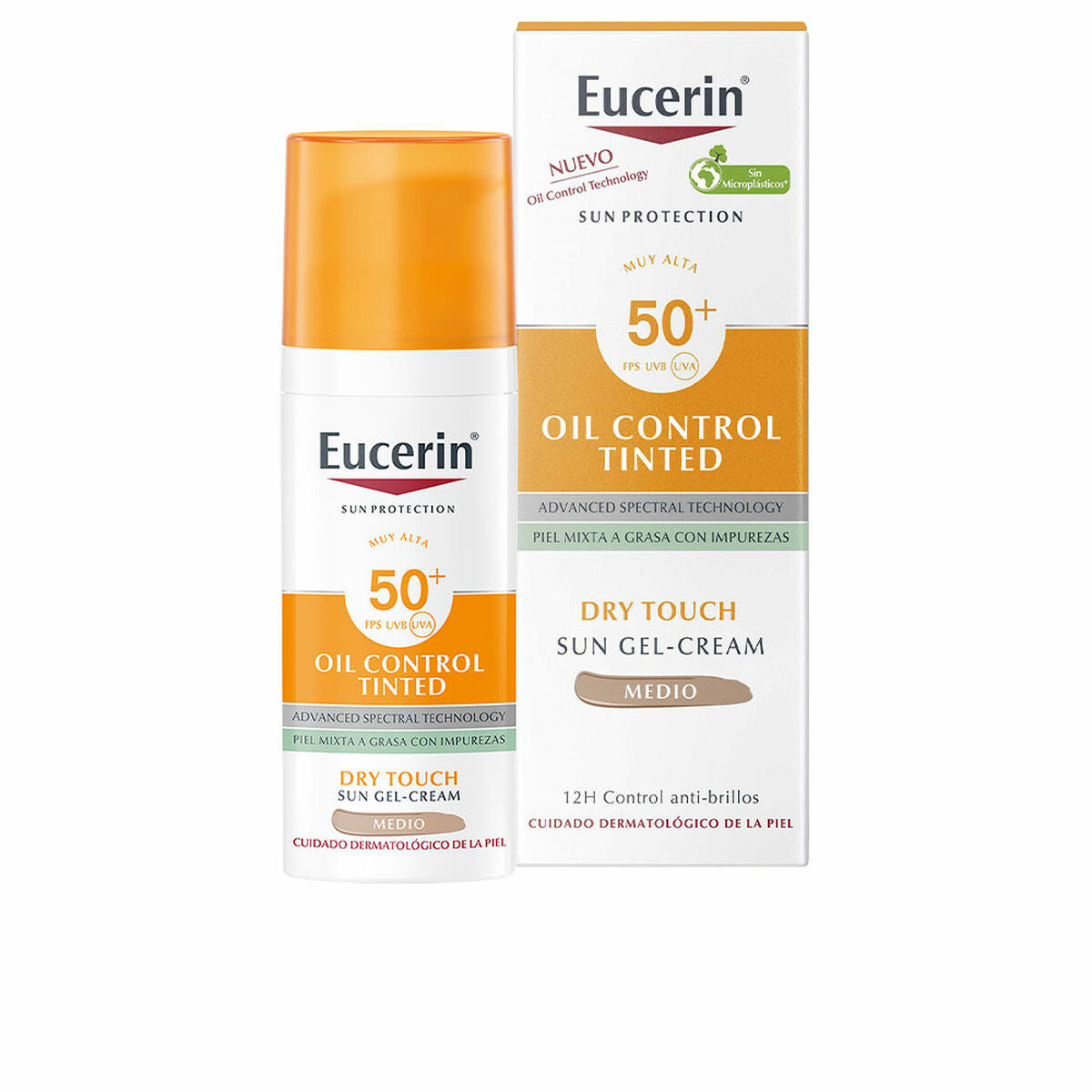 EUCERIN SUN PROTECTION oil dry touch gel-cream color SPF50+ #medium 50 ml