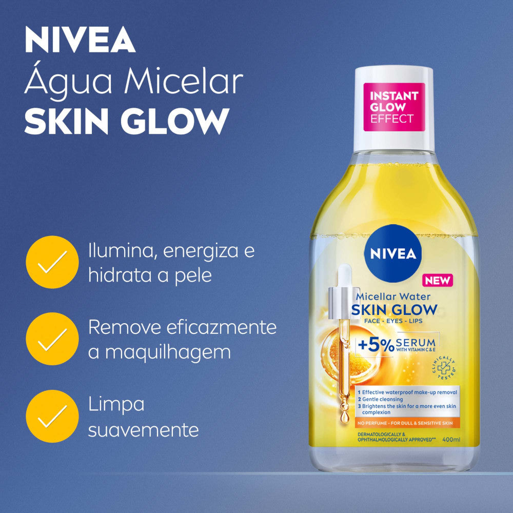 NIVEA MICELLAR WATER skin glow serum 400 ml