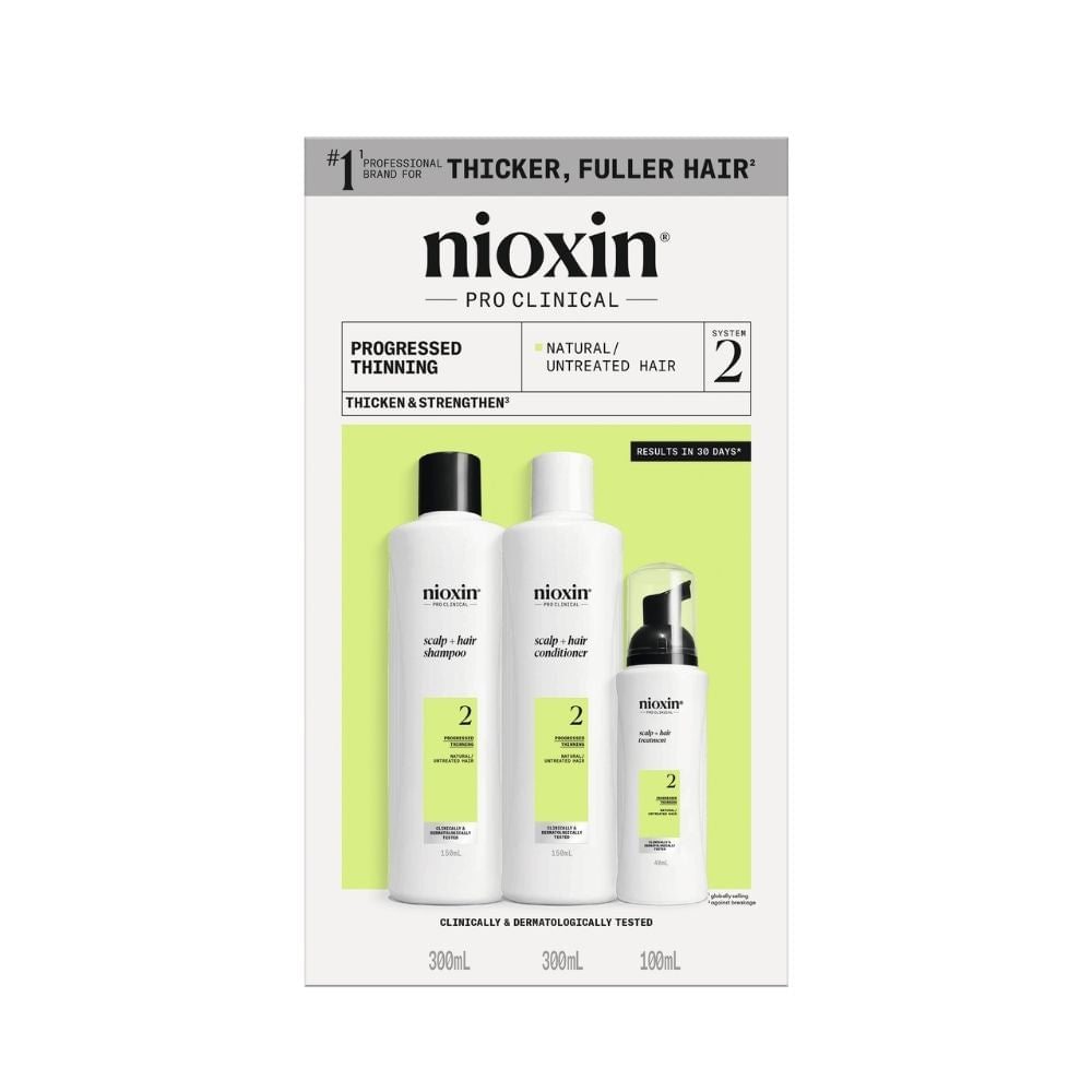 NIOXIN SYSTEM 2 - Kit - Treatment for Natural Hair with Advanced Weakening 3 units