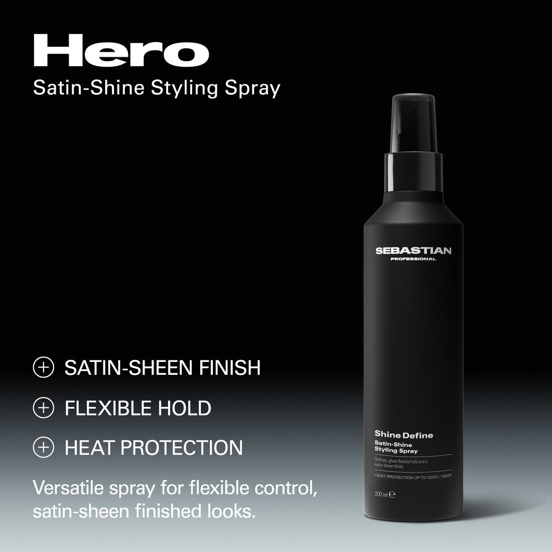 SEBASTIAN PROFESSIONALS SHINE DEFINE styling spray with heat protection for hair 200 ml