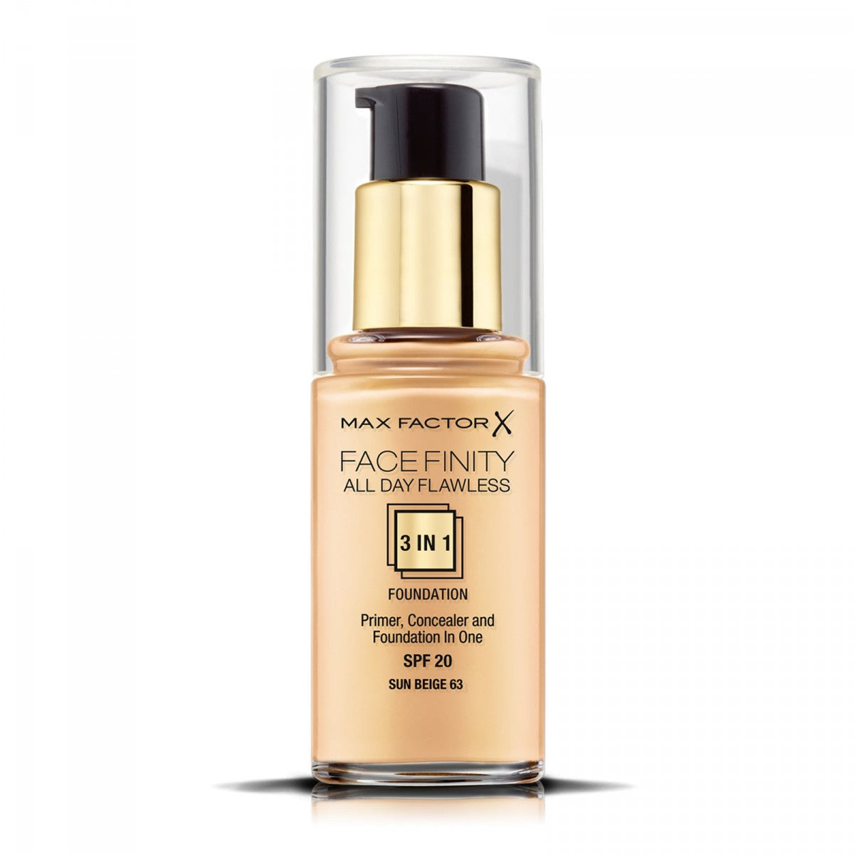MAX FACTOR FACEFINITY 3IN1 primer, concealer &amp; foundation #55-beige 30 ml