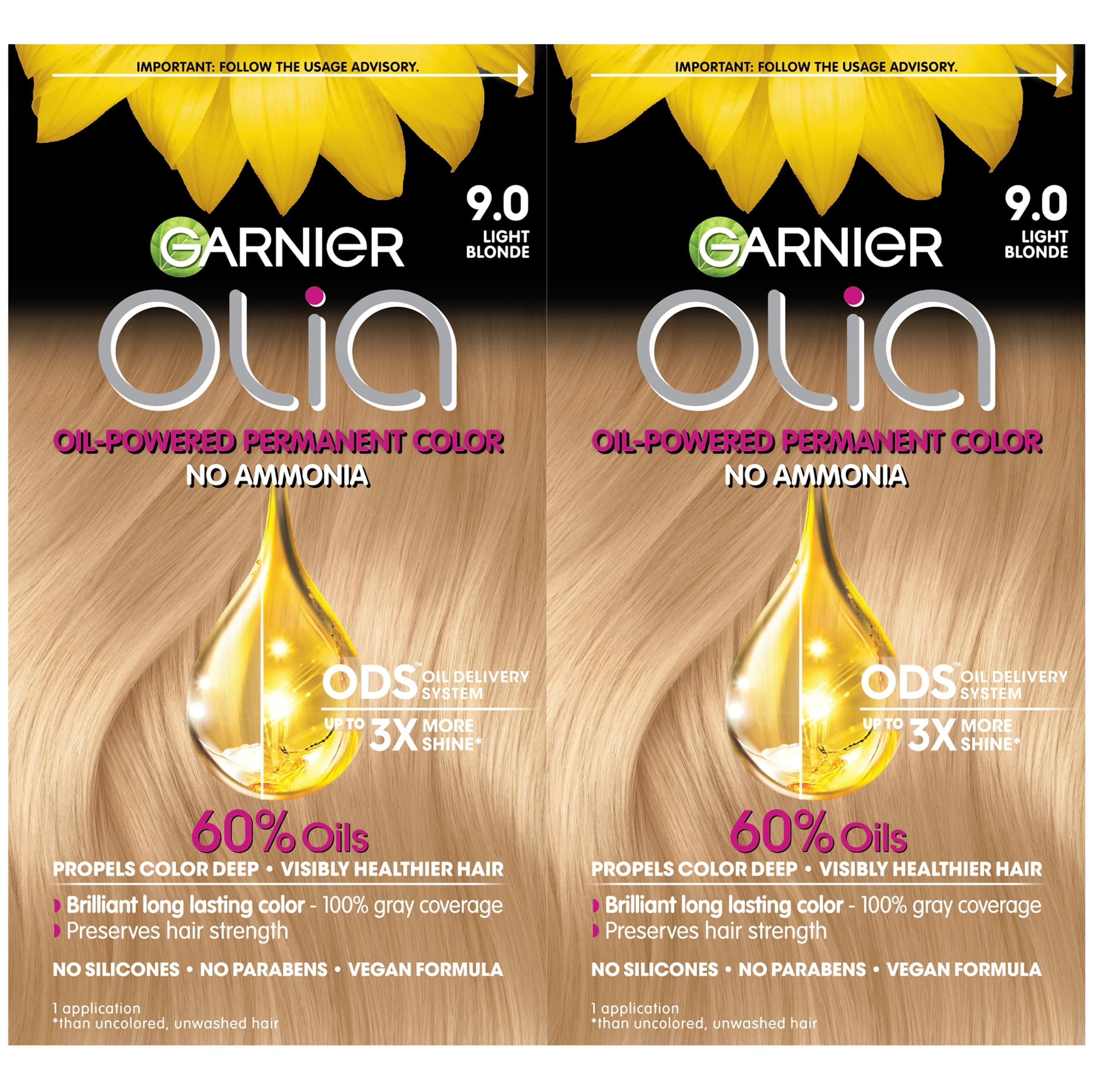 GARNIER OLIA coloración permanente sin amoniaco #9.0-rubio muy claro 1 u