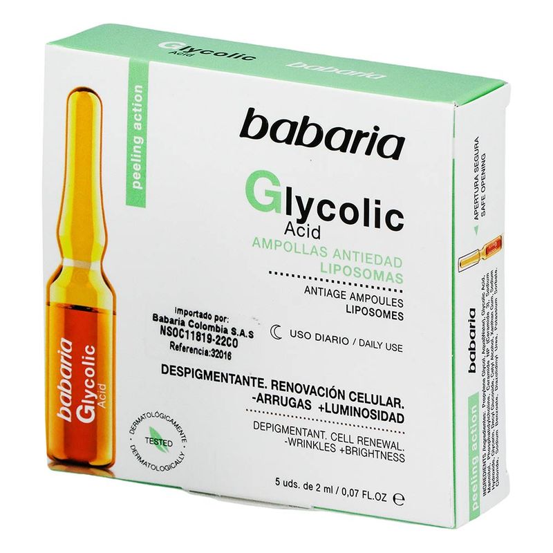 BABARIA GLYCOLIC ACID cell renewal ampoules 5 x 2 ml