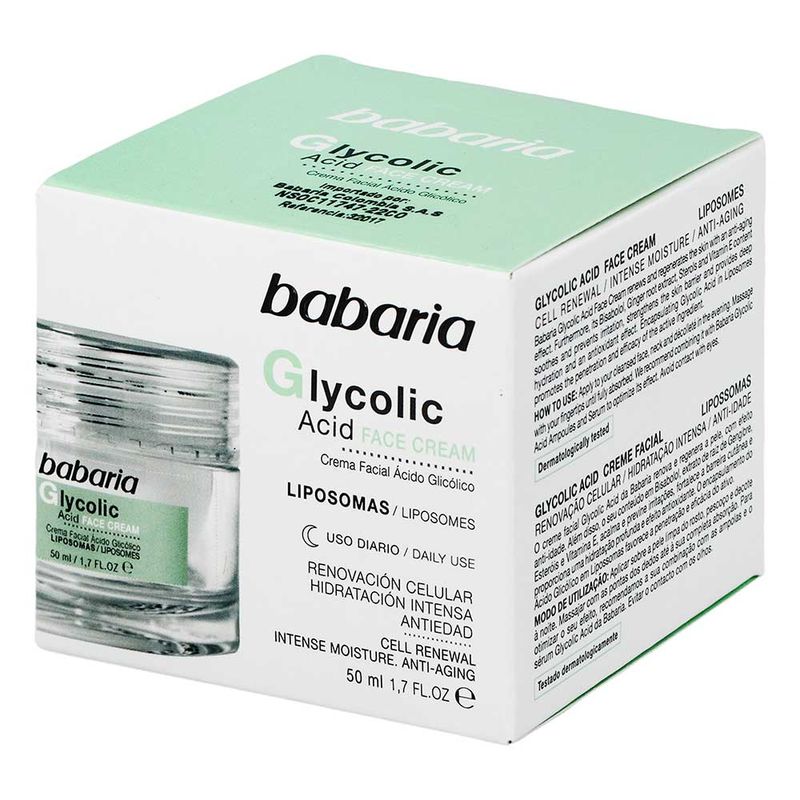 BABARIA GLYCOLIC ACID cell renewal facial cream 50 ml