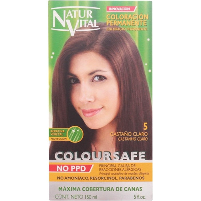NATUR VITAL COLOURSAFE permanent dye #5-light brown