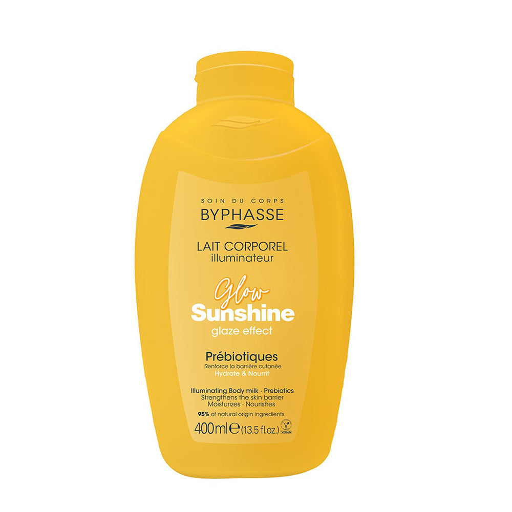 BYPHASSE GLOW SUNSHINE illuminating body milk with prebiotics 400 ml