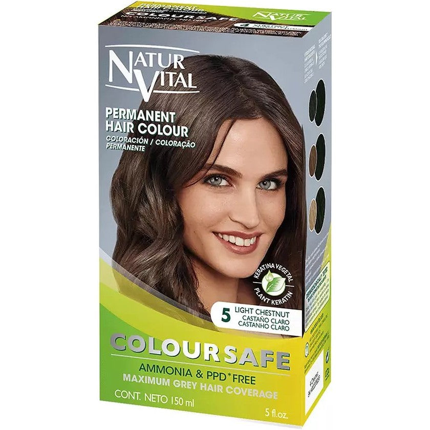 NATUR VITAL COLOURSAFE permanent dye #5-light brown
