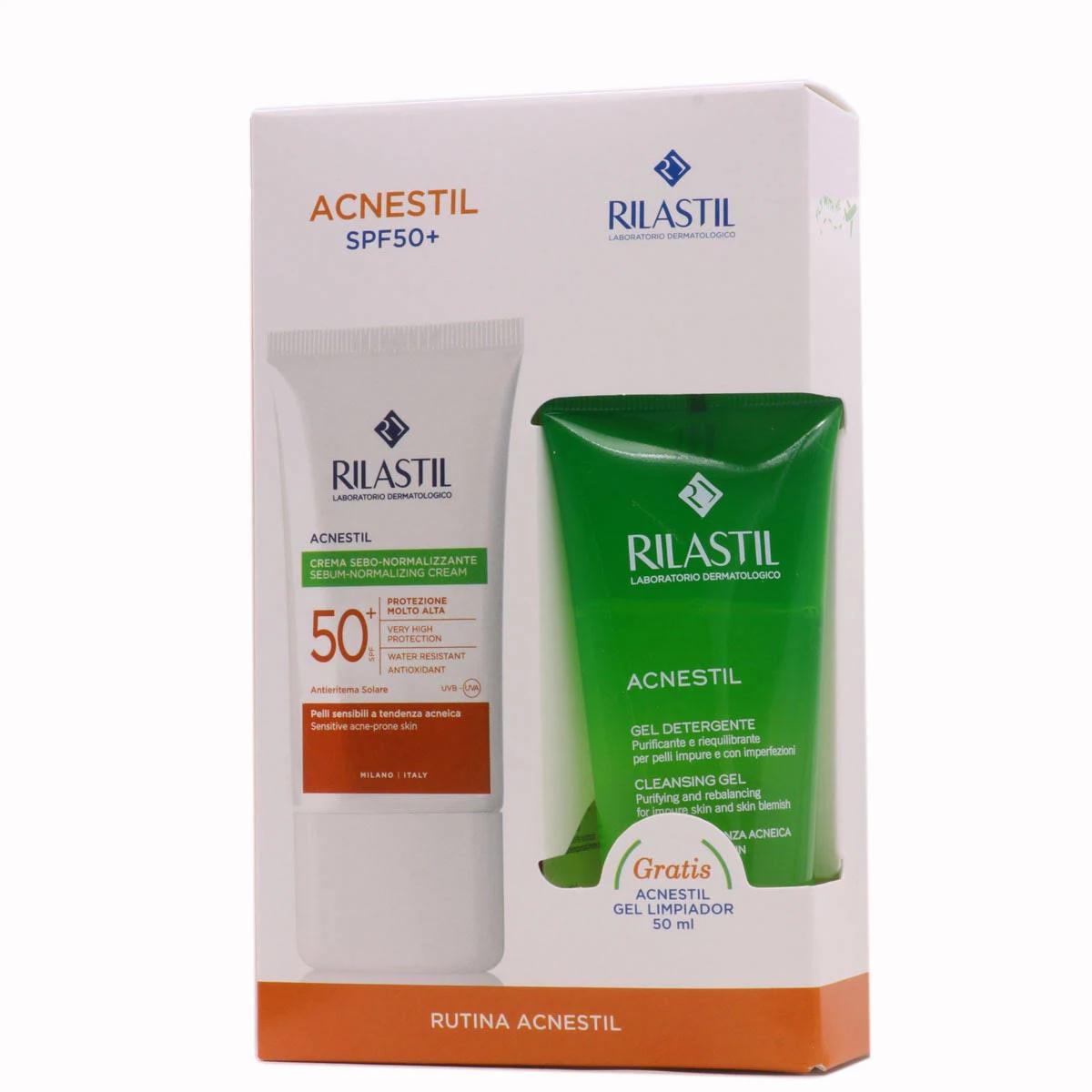 RILASTIL SUN SYSTEM ACNESTIL SPF50+ set 2 pz