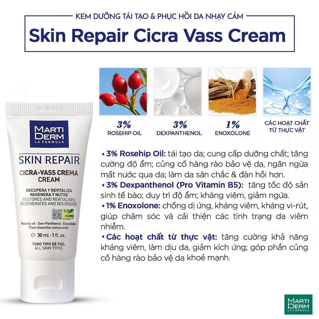 MARTIDERM SKIN REPAIR CICRA-VASS cream 30 ml
