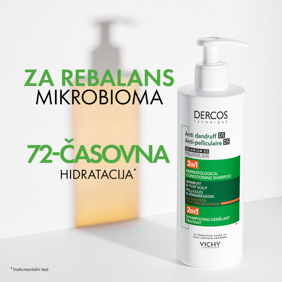 VICHY DERCOS DS 2-in-1 anti-dandruff shampoo and conditioner for all hair types 200ml