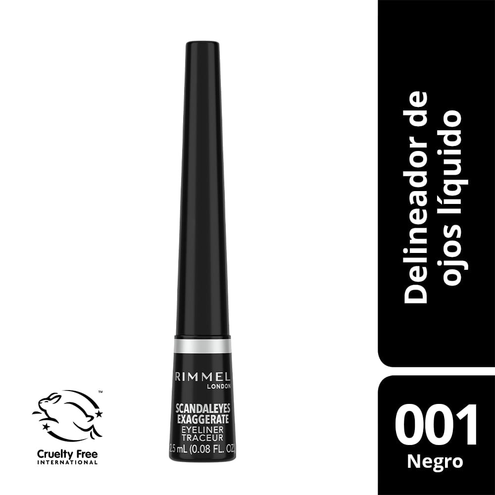 RIMMEL LONDON EXAGGERATE liquid eye liner #001-black 7 gr