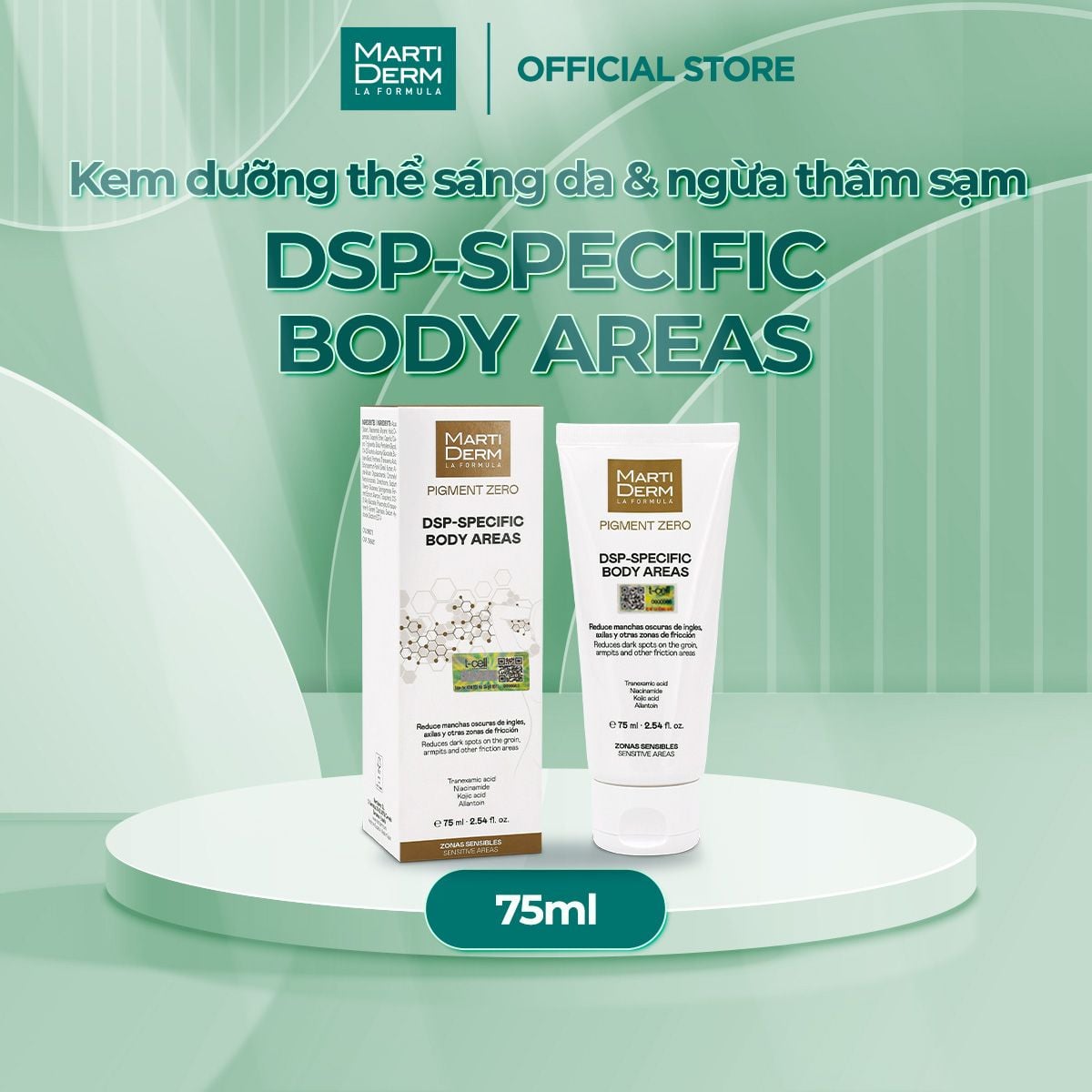 MARTIDERM PIGMENT ZERO DSP body depigmenting cream 75 ml