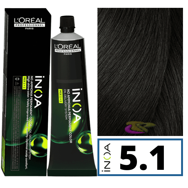 L'ORÉAL PROFESSIONNEL PARIS INOA no ammonia permanent color #5.1 60 gr