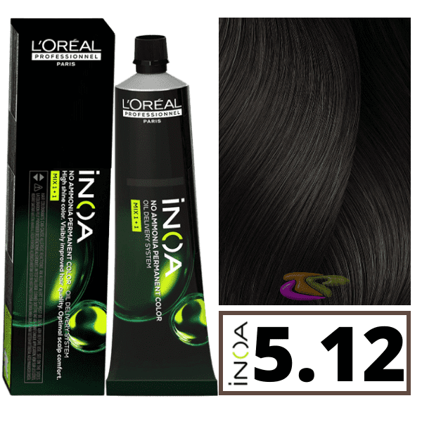 L'ORÉAL PROFESSIONNEL PARIS INOA no ammonia permanent color #5.12 60 gr