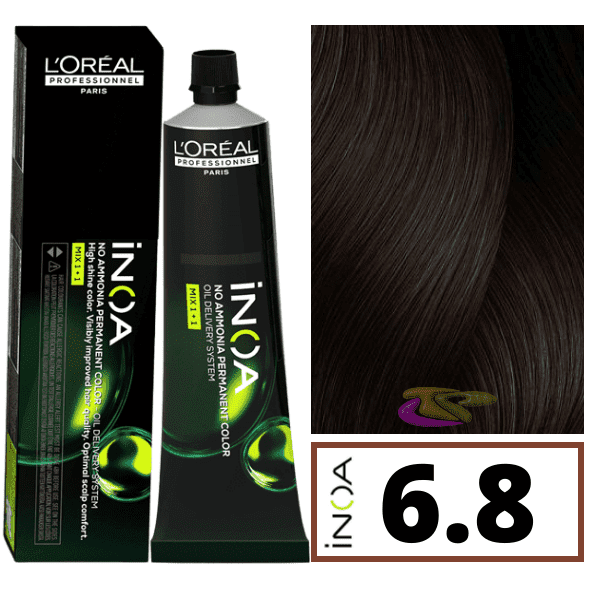 L'ORÉAL PROFESSIONNEL PARIS INOA no ammonia permanent color #6.8 60 gr