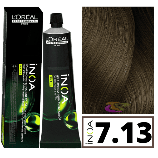 L'ORÉAL PROFESSIONNEL PARIS INOA no ammonia permanent color #7.13 60 gr