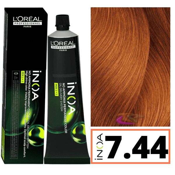 L'ORÉAL PROFESSIONNEL PARIS INOA no ammonia permanent color #7.44 60 gr