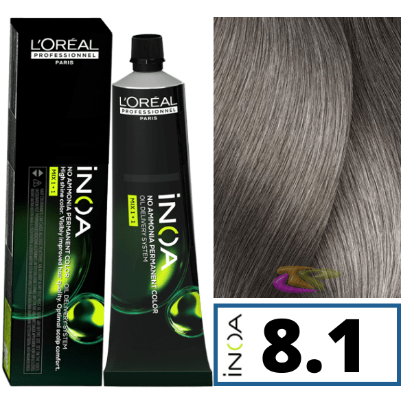 L'ORÉAL PROFESSIONNEL PARIS INOA no ammonia permanent color #8.1 60 gr