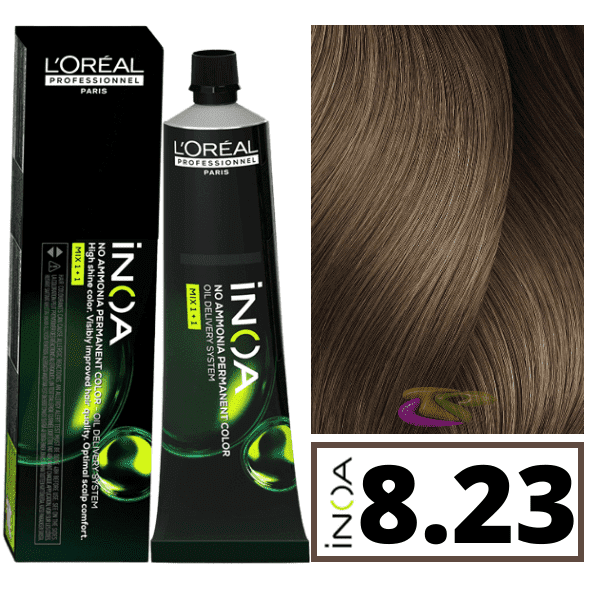 L'ORÉAL PROFESSIONNEL PARIS INOA no ammonia permanent color #8.23 60 gr