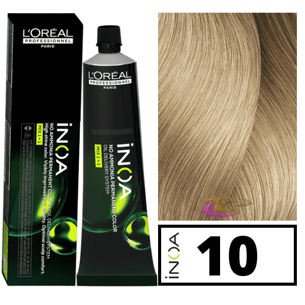 L'ORÉAL PROFESSIONNEL PARIS INOA no ammonia permanent color #10 60 gr