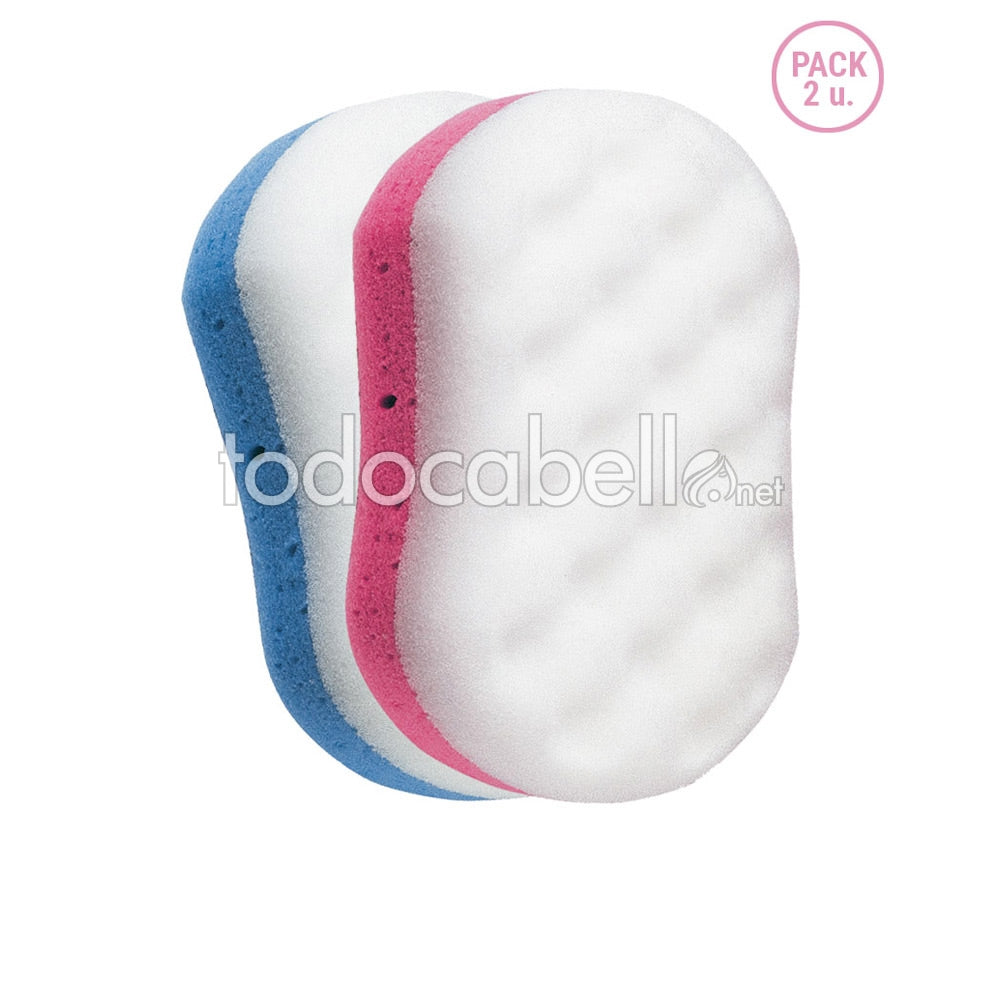 BETER Mixed bath sponge - soft-rough peeling 2 pcs