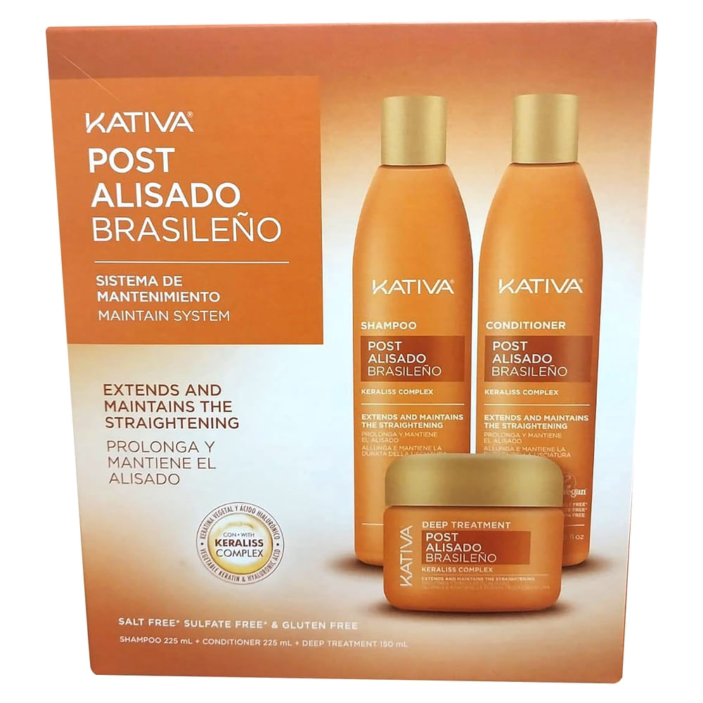 KATIVA PROFESIONAL POST ALISADO BRASILEÑO LOTE 3 pz
