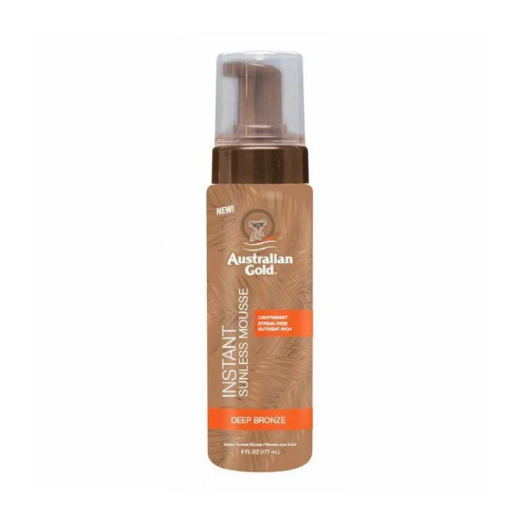 AUSTRALIAN GOLD SUNLESS INSTANT deep bronze color mousse 177 ml