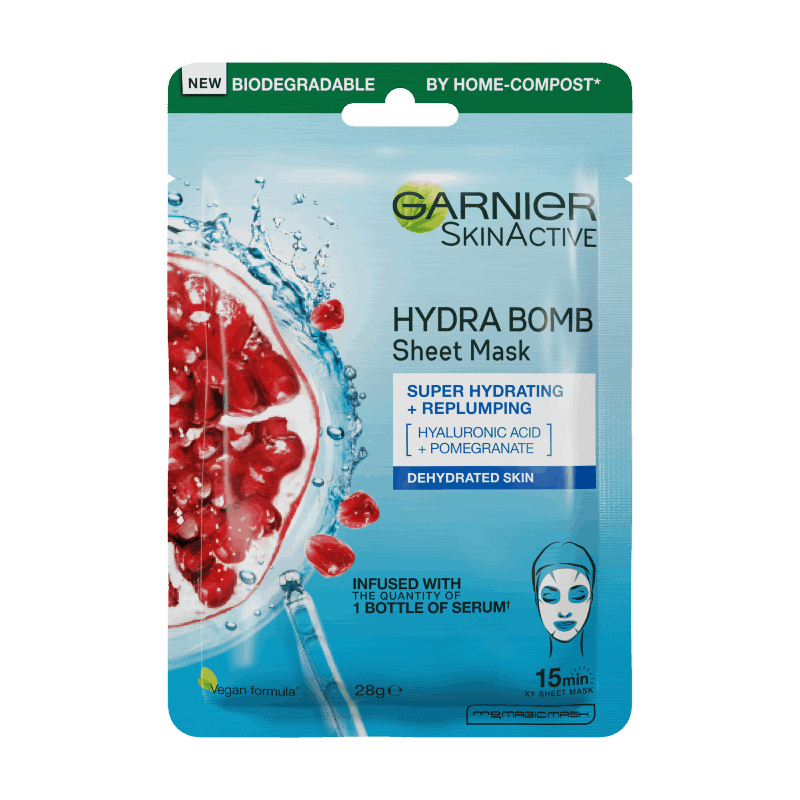 GARNIER SKINACTIVE HYDRABOMB mascarilla facial hidratante matificante piel mixta-grasa 28 gr