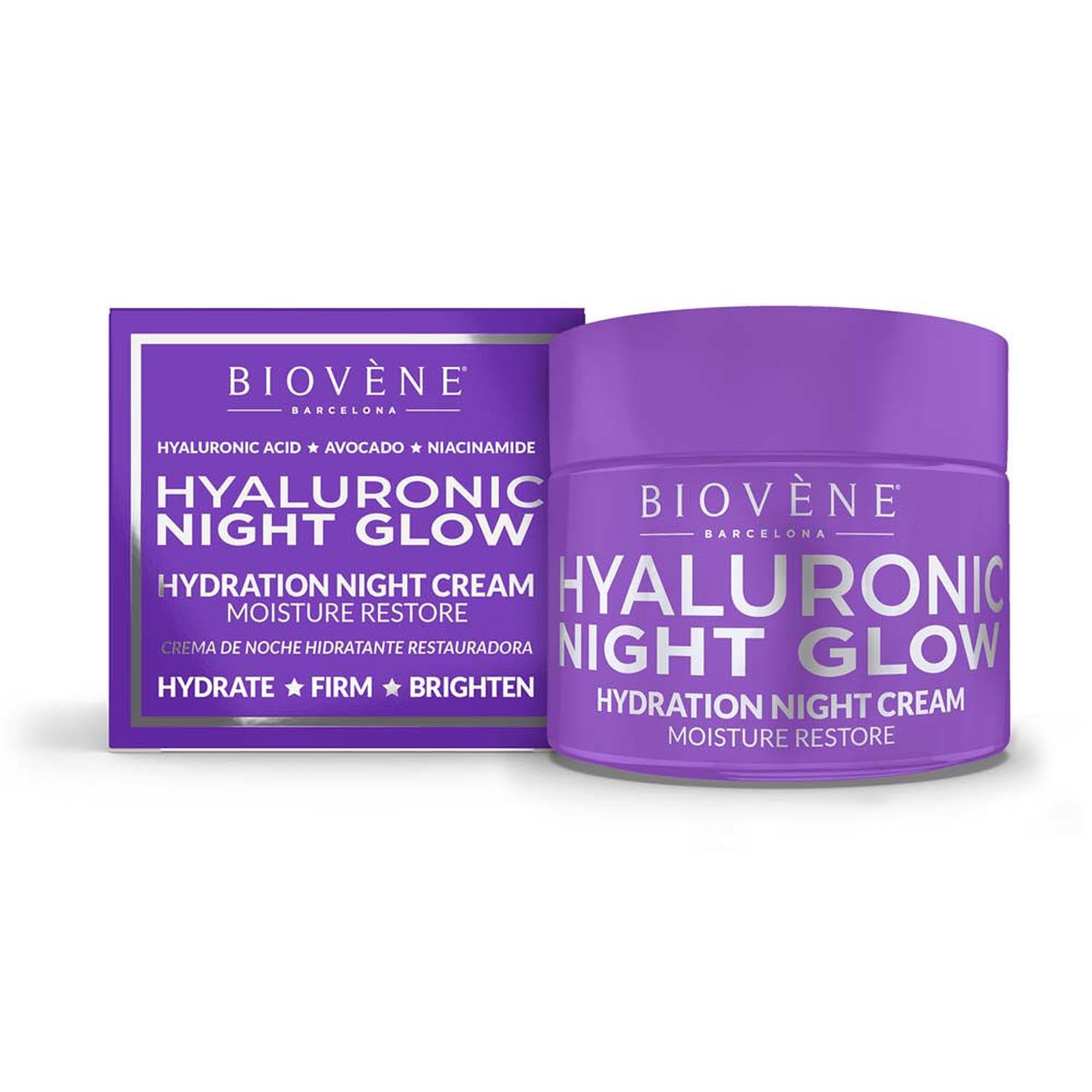 BIOVÈNE HYALURONIC NIGHT GLOW hydration night cream moisture restore 50 ml