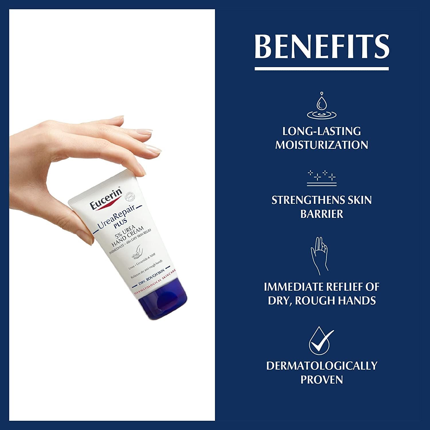 EUCERIN UREAREPAIR PLUS HAND CREAM 5% UREA LOT 2 x 75 ml