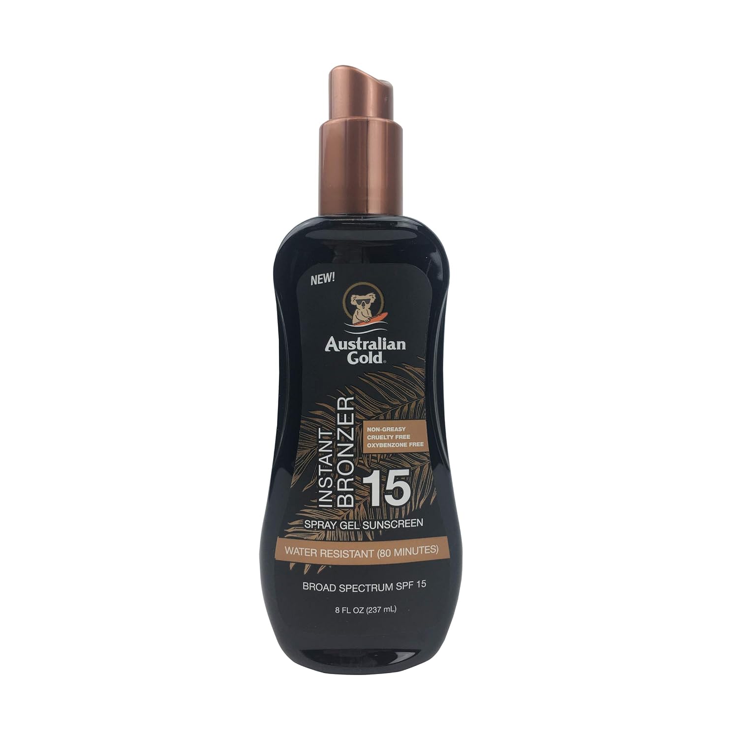 AUSTRALIAN GOLD SUNSCREEN SPF15 spray gel with instant bronzer 237 ml