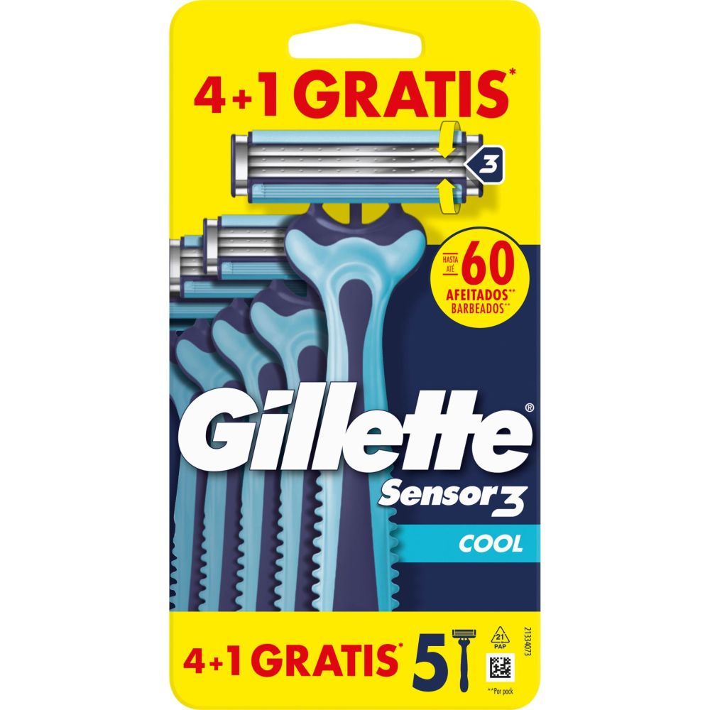 GILLETTE SENSOR3 COOL disposable razor blades, 4 units